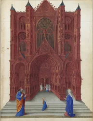 Très Riches Heures des Herzogs von Berry - Die Darstellung der Jungfrau Maria im Tempel von Jerusalem folio 137r