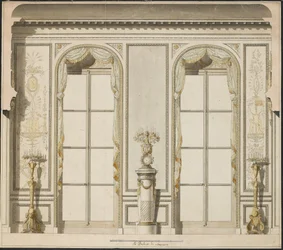 Architekturprojekt für die Grande Galerie des Hotel de Madame de Mazarin in Paris