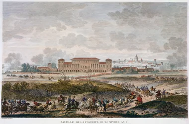 Die Schlacht von La Favorite, Italien, 25. Nivose, Jahr 5 Januar 1797