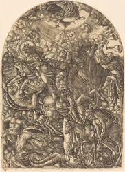 Sankt Johannes sieht die vier Reiter