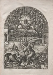 Die Apokalypse: Der Engel zeigt St. Johannes die Quelle des lebendigen Wassers