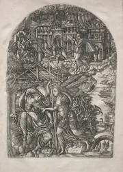 Die Apokalypse: Der Engel zeigt St. Johannes das neue Jerusalem