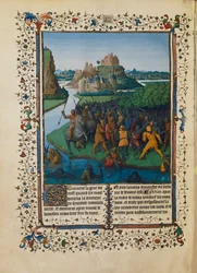 Schlacht der Makkabäer gegen Bacchides, Miniatur Ms fr 247 folio 270