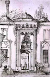Eingang zur Moschee von Bayezid II. in Konstantinopel, aus 