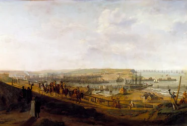 Kaiser Napoleon I. besucht das Lager von Boulogne im Juli 1804