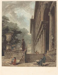 Kolonnade und Gärten des Palazzo Medici, ca. 1776
