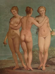 Les Trois Graces, Die drei Grazien, ca. 1785, 1913