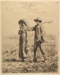 Bauern gehen zur Arbeit, 1863