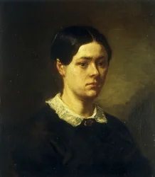 Porträt von Madame J.F. Millet, um 1844