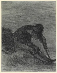 Der müde Heuarbeiter