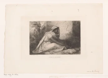 Sitzende arabische Frau