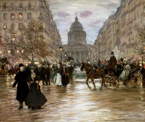Boulevard Saint-Michel, spätes 19. oder frühes 20. Jahrhundert