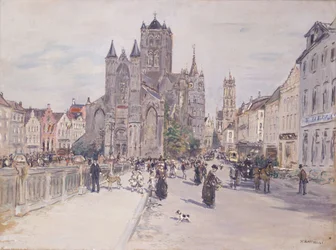 Blick auf die St.-Nikolaus-Kirche in Gent