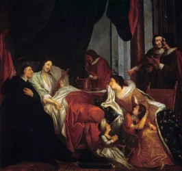 Heiliger Vinzenz von Paul am Sterbebett von König Ludwig XIII.