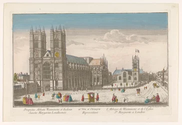 Ansicht der Westminster Abbey und der Kirche St. Margaret
