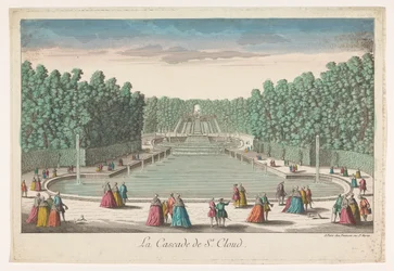 Ansicht der Kaskaden des Gartens des Château de Saint-Cloud