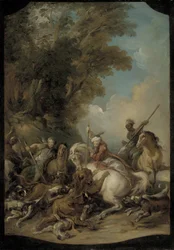 Die Löwenjagd, 1735