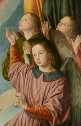 Engel, Detail. Triptychon des Meisters von Moulins
