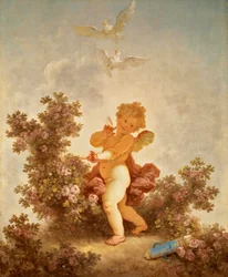Fragonard - Der Fortschritt der Liebe: Die Liebe als Wächter, 1790–91