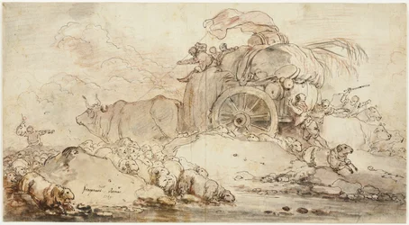 Der festgefahrene Wagen