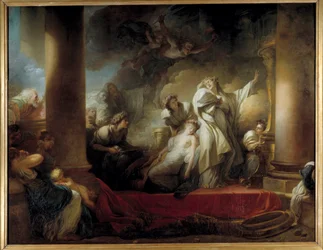 Der Hohepriester Coresus opfert sich, um Callirhoe zu retten