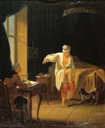 Voltaire steht auf in Ferney, ca. 1772