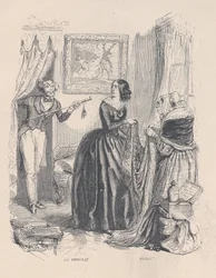 Neuer Aktäon, ich überraschte Diana, nicht in ihrem Bad, sondern mit einem Händler im Badezimmer. aus dem..., 1843