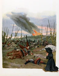 Die Geschichte des Elsass erzählt den Kindern; Schlacht von Reichshoffen (oder Schlacht von Froeschwiller Woerth) 1870
