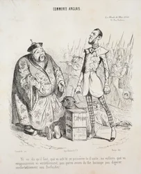 Englischer Handel. Yé vo dis quil faut, que vo achte ce poisonne to dsuite..., 1840