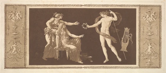 Apollon krönt die Künste, aus Recueil de Différentes Compo..., 1784