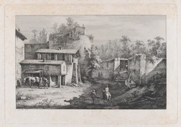 Landschaft mit Hufschmied, Blick auf Terrebasse, Frankreich, 1808