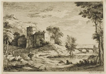 Bauer reitet auf einem Esel