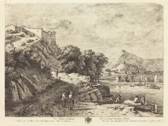 Ansicht von Aqua Pendente auf der Straße von Siena nach Rom