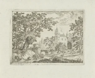 Schloss in einer Landschaft