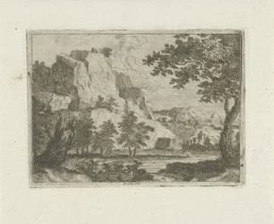Felsen in einer Flusslandschaft