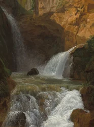 Blick auf die Wasserfälle von Tivoli