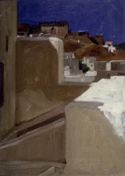 Blick auf die Kasbah von meiner Terrasse von Lecomte du Nouy (1842-1923), Tanger