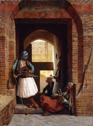 Arnautische Leibwächter in Kairo, 1861