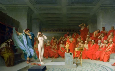 Phryne vor dem Areopag