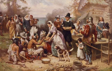 Das erste Erntedankfest 1621, um 1932