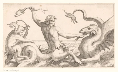 Triton im Kampf mit einem Seemonster