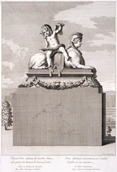 Figur einer Sphinx in Versailles, 1676