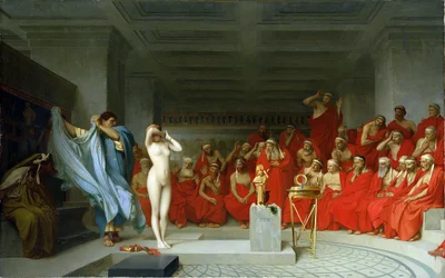Phryne vor dem Areopag
