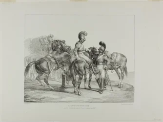 Eine Gruppe von Life Guards, Tafel 5 aus Verschiedene Motive aus dem Leben und auf Stein (Die Englische Suite)