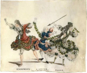 Kostümentwurf für das Ballett Endymion von Gaetano Vestris, 1773-1778