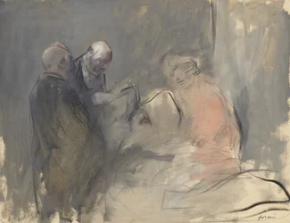 Im Krankenhaus recto Skizze für Im Krankenhaus verso, viertes Viertel 1800 oder erstes Drittel 1900