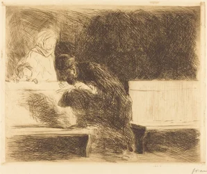 Anwalt, der ein Dossier durchgeht