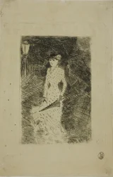 Spazierende Frau mit Regenschirm