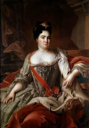Porträt der russischen Kaiserin Katharina I. (1684-1727), Ehefrau von Peter dem Großen