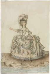 Kostümstudie für Opernsänger, 1781